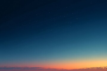 Fototapeta premium Smooth night sky gradient with faint scattered stars