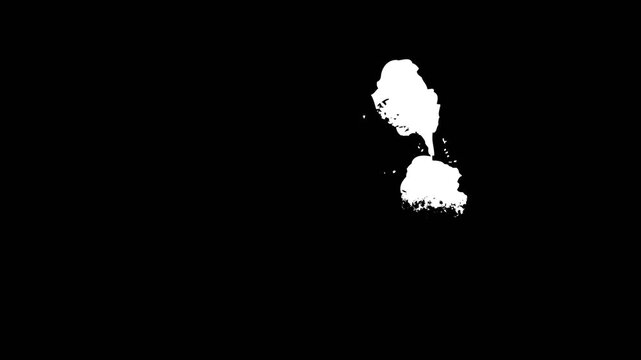 circle grunge brush stroke effect on alpha background