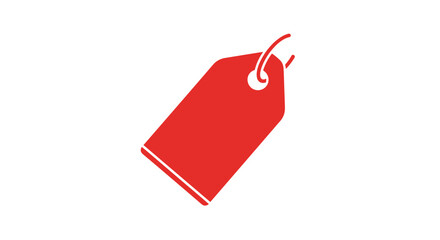 Red Blank Price Tag with String for Labeling.