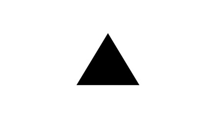 Fototapeta premium Simple Black Triangle Geometric Shape Isolated 1.
