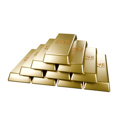 3d render lots of gold bar illustration