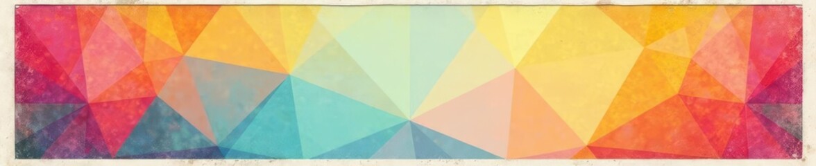 Bold, vibrant polaroid frame with geometric border , design, vibrant