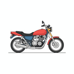 Obraz premium Vibrant Motorcycle Illustration