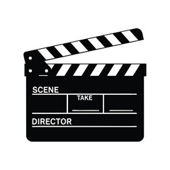 Obraz premium Film Clapperboard Icon for Movie Productions
