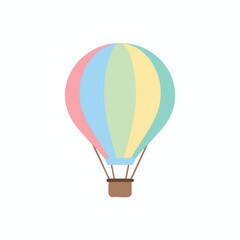 Fototapeta premium Colorful Hot Air Balloon Illustration