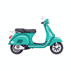 Obraz premium Vibrant Teal Scooter Illustration