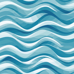 Obraz premium Wavy Blue Lines Pattern Design Element.