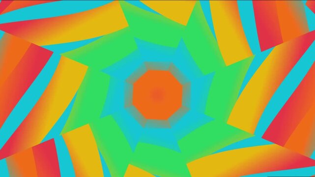 Vibrant Kaleidoscope: Mesmerizing Abstract Geometric Patterns