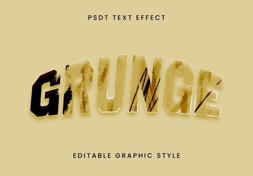 Beige And Brown Grunge Texture Text Effect Rough Vintage Font