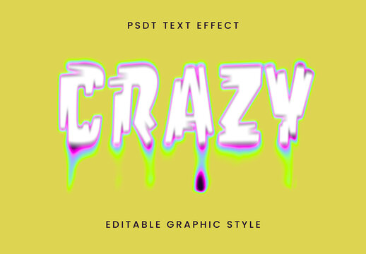 Colorful Acid Dripping Text Effect Crazy Melting Font