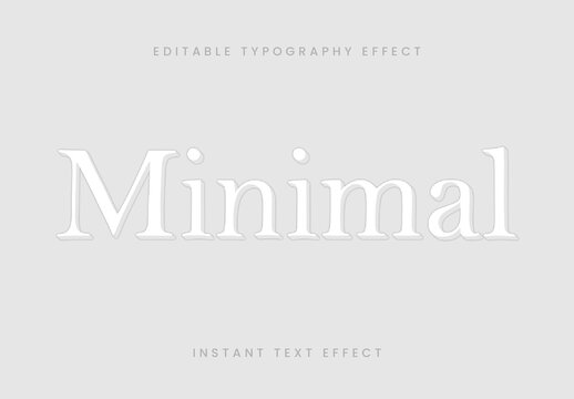 Gray Clean Minimal Editorial Text Effect Serif 3D Font