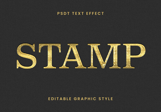 Gold Engraved Text Effect