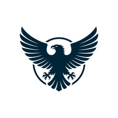 Fototapeta premium A stylized illustration of an eagle in flight, symbolizing freedom and strength.