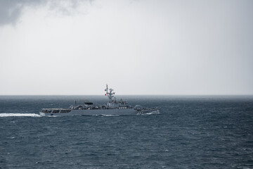 Naval warship patrolling open waters Thailand 03.09.2025 © Mykhailo