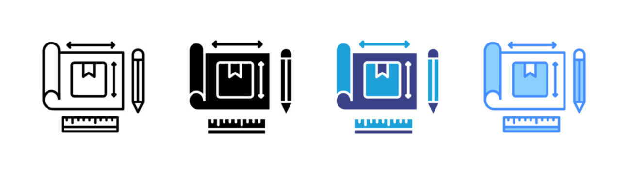 Product Design icon set multiple style collection