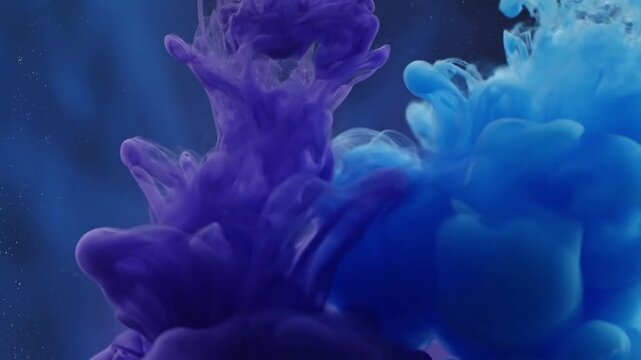 Mesmerizing Fluid Artistry A harmonious blend of diffuse liquid color and delicate, glittering luminescence, moving with graceful slowness.