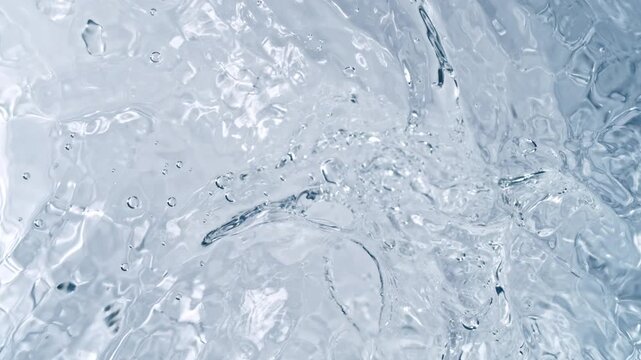 Super Slow Motion Shot of Pure Water Followed by Camera Splashing into Surface at 1000fps.