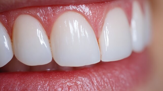 Close up of healthy human teeth