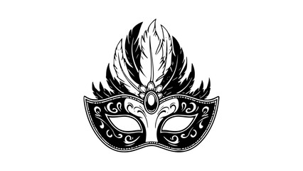 Carnival mask isolated on Transparent white background