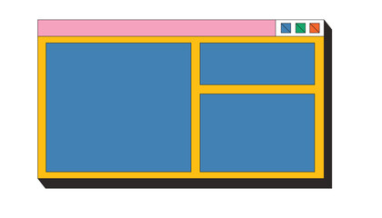 Design background window pop up retro line stroke