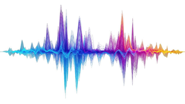 Colorful sound wave spectrum