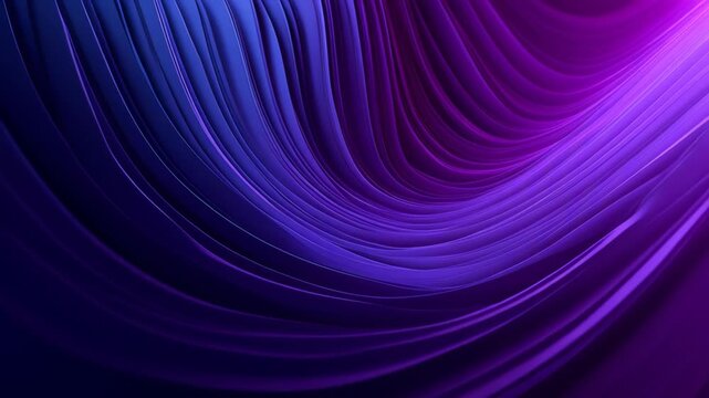 Smooth purple flowing lines forming a deep abstract gradient background for modern digital design and motion graphics