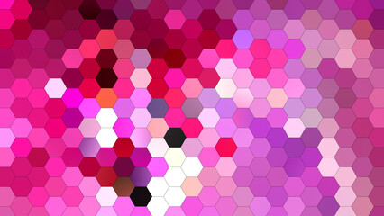 4K abstract hexagon mosaic background with geometric honeycomb pattern and pixelated texture. Modern digital background with copy space, ideal for branding, websites, presentations, apps, advertising
