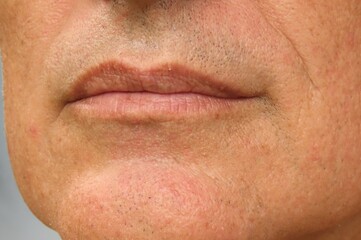 Obraz premium Closeup of a man face. Man in is fifties face.