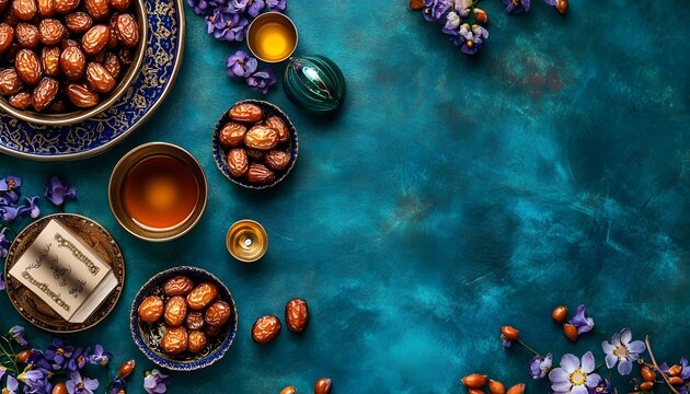 Quran, dates, ramadan kareem.