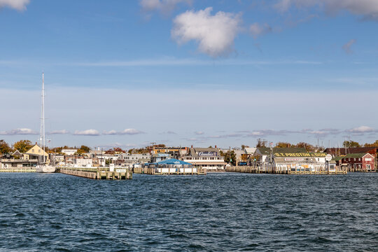 coastal landscape at Greenport at the islands of shelter islands heights, county New York