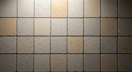 Naklejka premium Textured Square Stone Wall