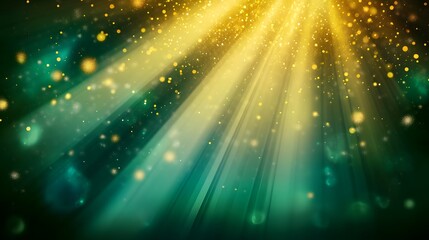 Green light burst, copy space.