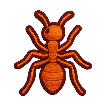 PNG Embroidered ant patch design.
