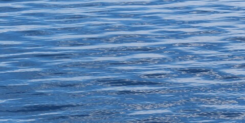 Closeup of blue water texture, panoramic view
