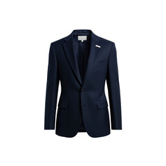 Navy blue single-breasted suit jacket