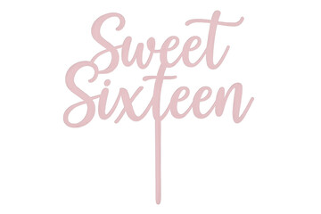 Sweet sixteen cake topper for celebration party design