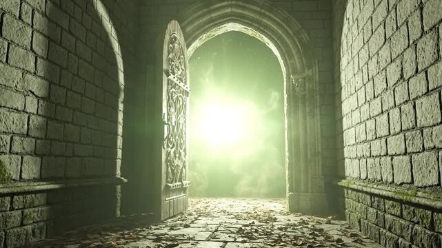 Mysterious Archway Leading to Bright Light.