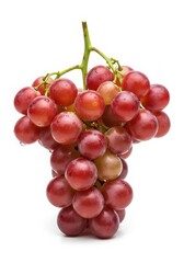 Fototapeta premium Red grapes isolated on a white background. Fruit symbolizing abundance, unity, and togetherness during festive celebrations