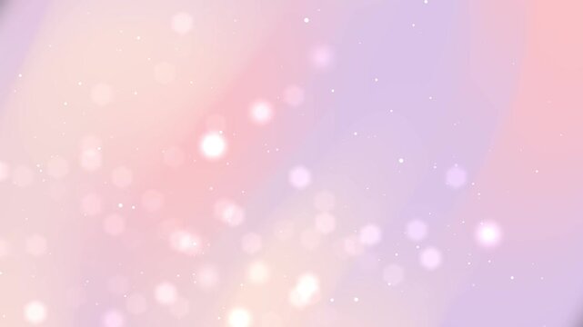 Delicate pink and lilac gradient background with floating hexagonal bokeh light leaks and glowing dust
