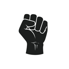 Raised fist symbolizing social justice