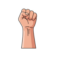 Raised fist symbolizing social justice