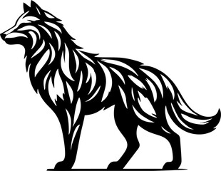 Obraz premium Fox Black Silhouette Art.eps