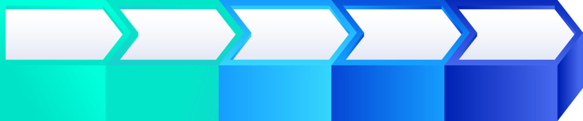 5 Steps Arrow Diagram Process Timeline Infographic with Future Business Roadmap clipart