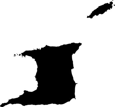 Vector map of trinidad and tobago