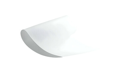 White Plastic Cup on White Background.