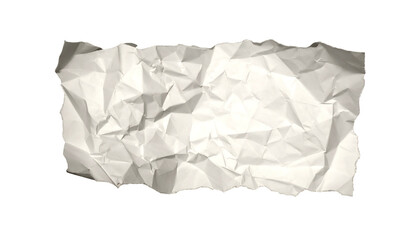Crumpled White Paper Texture Surface Closeup.