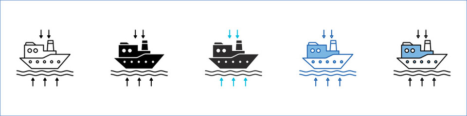 Obraz premium Buoyancy Single Icon Pack Multistyle