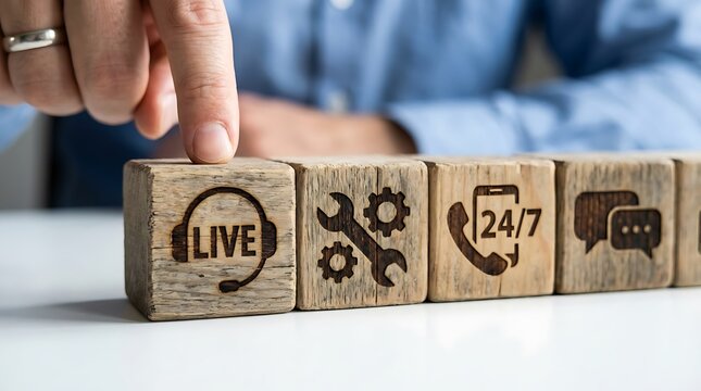 Customer support and service icons.