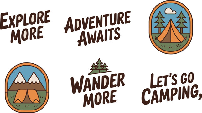 Camping and Adventure Themed with Inspirational Quotes