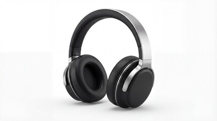 Sleek Black and Silver Wireless Headphones for Immersive Audio Experience.